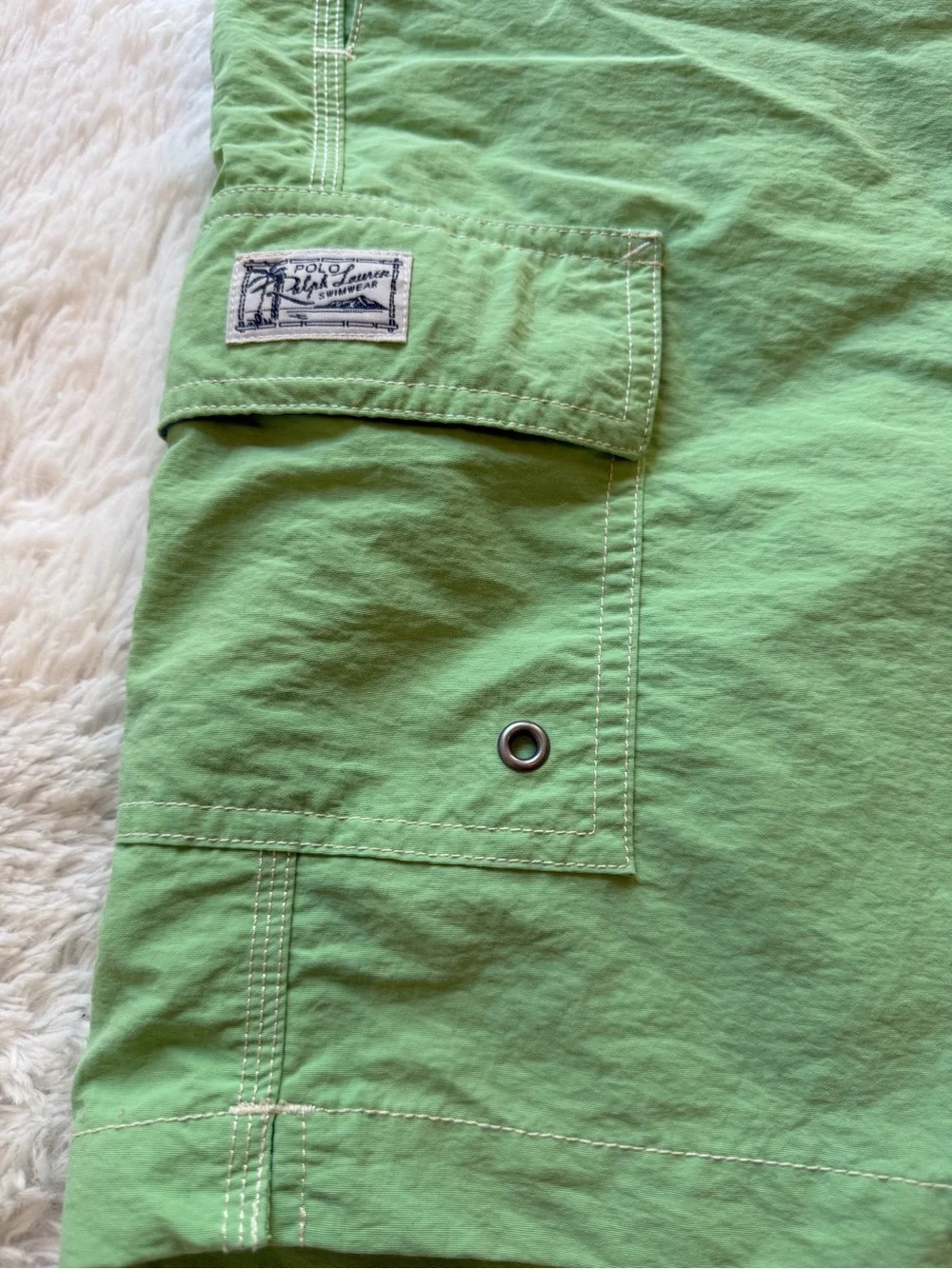 Polo by Ralph Lauren Men’s Green Swim Trunks Size Medium 9”inseam